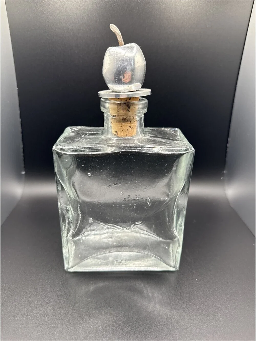 1980’s Glass Decanter Apple stopper